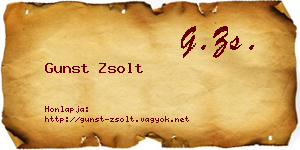 Gunst Zsolt névjegykártya