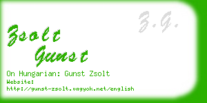 zsolt gunst business card